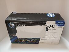Genuine OEM HP 504A CE250A Black Toner Cartridge Open Box Unused LaserJet CP3525 picture
