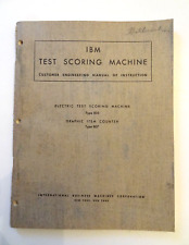 IBM Electric Test Scoring Machine Graphic Item Counter Manual Of Instructions picture