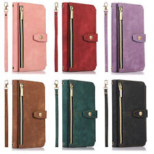 Zipper Leather Flip Wallet Strap Cover Case For S23 Ultra A54 A14 A34 5G picture