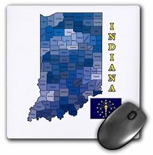 3dRose Flag and county map the state of Indiana. Counties labeled, colored  Mous picture