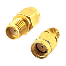 2pcs RP-SMA Male to SMA Female Adapter FPV WiFi LTE Antenna Coax Hole Connector picture