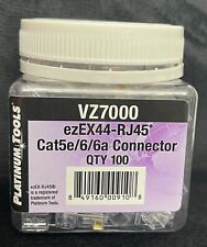 Platinum Tools ezEX44-RJ45 Cat6 24-23 AWG Solid/Stranded Connectors 100. 1 Used picture