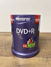 Memorex DVD+R 16x 4.7GB 120 min 100 Pack DVDs- New & Sealed picture