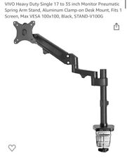 VIVO Heavy Duty Single 17 to 35 inch Monitor Pneumatic Spring Arm Stand Alumi... picture