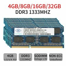 32GB 16GB 8GB 4GB DDR3 1333MHz PC3-10600 SODIMM Laptop Memory SDRAM NANYA LOT BT picture