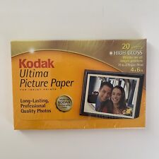 Kodak Ultima Picture Paper 20 Sheets High Gloss 4x6 For Inkjet Printers 808-4931 picture