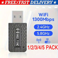 1300Mbps USB3.0 Wireless WiFi Adapter Dongle Dual Band 5G/2.4G Desktop Laptop PC picture