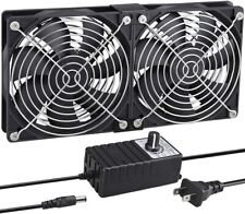 Big Airflow Dual 120mm Fans DC 12V Powered Fan with AC 110V - 240V picture