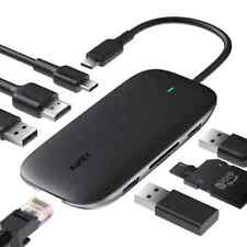 AUKEY CB-C71 8 in 1 USB C Hub with Ethernet Port, 4K USB C to HDMI Black picture