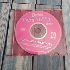 Barbie Print N’ Play CD-ROM PC Mattel 1996 Windows 95 & 3.1 Game DISC ONLY Clean picture