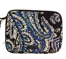NWT Vera Bradley Tablet Sleeve Padded Case Cover Bag in Deep Night Paisley Blue picture