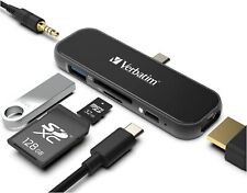 Verbatim 6-in-1 USB C Hub Adapter w/ 4K HDMI, USB 3.0 Ports, SD Card Readers picture