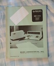 1967 Wang Laboratories 300 Series Calculator Manual Vol 1 picture