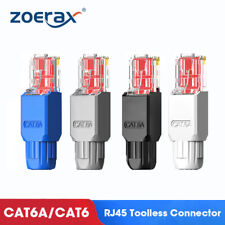 10PC RJ45 CAT6A CAT6 Connector, ZoeRax Tool Free Ethernet Termination Plugs picture