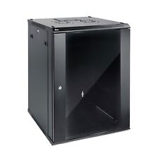 Tecmojo 15U Wall Mount Server Cabinet,450mm Deep Network Cabinet,Black,GlassDoor picture