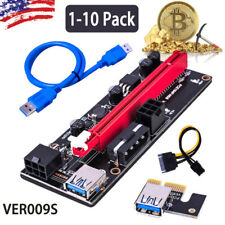 Lot VER009S PCI-E Riser Card PCIe 1x to 16x GPU Data Cable for Bitcoin Mining US picture
