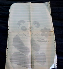 Vintage 10/11/1958 Sheet Dot Matrix Paper Continuous Feed Polar Bear Poster picture