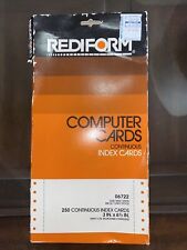Vintage 1984 RediForm 250 Continuous Index Cards 3in.x6-1/2in.  picture