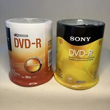 Lot Of 2 SONY DVD-R 4.7GB 100 Pack 120min 4.7GB 1-16X  Optical Media Storage 200 picture