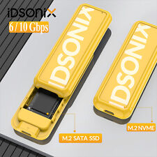 IDsonix M.2 SSD Case NGFF NVMe SATA SSD Hard Drive Enclosure USB3.1 Gen2 10 Gbps picture