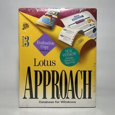 Lotus Approach 3.0 For Windows DOS Vintage Software Disk 3.5” New Sealed picture