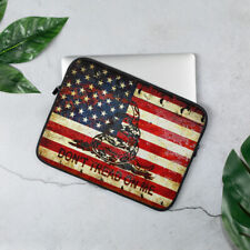 Rusted American and Gadsden Flag Print Laptop Sleeve - Don't tread on Me picture