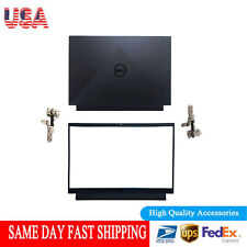 NEW BLACK BACK COVER 08MNTR +BEZEL 0HXRTH +HINGES FOR DELL G15 5510 5511 5515 US picture