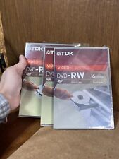 NEW  TDK DVD-RW - 6 Hours - 3x -4.7GB Single Pack Rewriteable DVD Media Lot Of 3 picture
