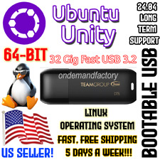 Ubuntu Unity 24.04 Long Term Support Linux OS DVD or USB Live Boot NEW picture