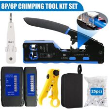 RJ45 Crimping Network tool Set Kit For  Pass Through Cat6/Cat7 LAN Cable Tester picture