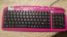 Hello Kitty USB Keyboard Sanrio Sakar Hot Pink 2012 picture