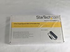 StarTech.com ST4300PBU3 4 Port USB 3.0 Hub - Built-in Cable - SuperSpeed - Black picture