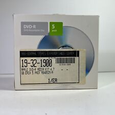 Vintage Apple DVD-R 4.7GB Recordable Disc 5-Pack M8405ZM/A 2001 - New picture
