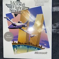 Vintage 1988 Microsoft Flight Simulator For IBM, PC 3 1/2 Inch Disk Version V3.0 picture