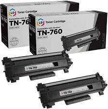 LD Products Toner Cartridge Replacement Brother TN760 TN-760 TN 760 Black 2-Pack picture