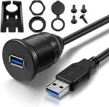 Usb 3.0 Male To Female Aux Flush Mount Car Extension Cable For Truck Boat 3 Feet picture