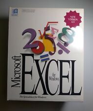 MICROSOFT EXCEL 4.0 FOR WIN• 800K FLOPPIES • NEW FULL VER w/ MAN & FUNCTION REF picture
