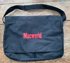 Vintage Macworld Laptop Carry Case Apple Computer Bag Nylon Shoulder Strap Black picture