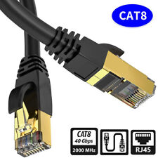 Professional LAN Cord Shielded Cat 8 Ethernet Cable 6ft 10ft 15ft 30ft 50ft Lot picture