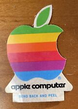 Vintage Small Apple Computer Rainbow Logo / Decal 2.5” High Genuine Apple picture