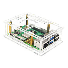 Acrylic Clear Protective Case Box Shell With Heat Cooling Fan for Raspberry Pi 5 picture