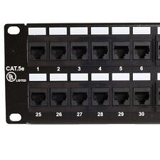 48 Port Cat5e Patch Panel UL Ethernet 50u Higher Gold Content Faster Speed picture