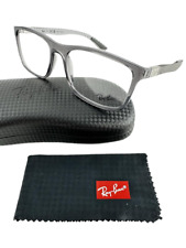 Ray Ban NEW Transparent Grey Frames Carbon Fiber Uni 55-18-145 Eyeglasses RX8908 picture