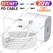 25W Type USB-C Fast Wall Charger + Power Cable For Samsung Galaxy Google iPad US picture
