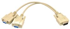 PTC DB9 Serial (RS-232) Y-Splitter Cable | Beige | 1'ft picture