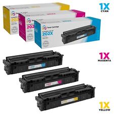 LD  3pk Comp Laser Toner Color Cartridge for HP 202X CF501X CF502X CF503X 202 picture