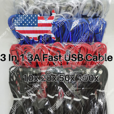 3A Fast Charging Cable 3 in 1 Charger Cord For iPhone USB-C Micro USB Wholesale picture