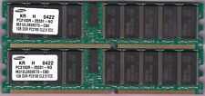 2GB 2x1GB PC2100R DDR-266 ECC/REG SAMSUNG M312L2828ET0-CB0 RAM MEMORY KIT DDR1 picture