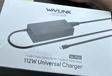 WAVLINK 112W Universal Power Supply Charger USB C Laptop Adapter 100W AC Adapter picture