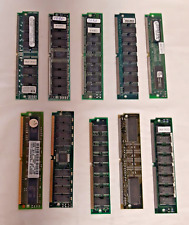 VINTAGE LOT OF 10 4MB 50/60/ 70ns 72-pin SIMM ASST. MANUFACTURER'S NEW OLD STOCK picture